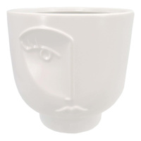 Crosby St. Indoor Face Ceramic Garden Planter, Small