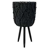 Alessa Black Plant Stand, Medium