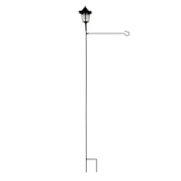 Solar Flag Holder Stake with Solar Light