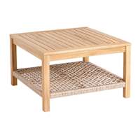 Haven Blonde Acacia Wood & Tan Rope Patio Coffee Table