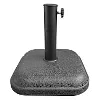 Black Umbrella Base with Cement Inside, 24lbs