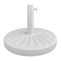 White Round Umbrella Base with Cement Inside, 40lb