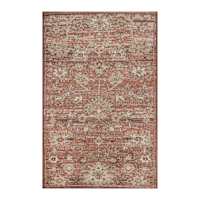 Tapestry Floral Terracotta Accent Rug W/Gel Latex Back 30X46