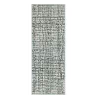 Grayson Knitted Abstract Sage Washable Micropoly W/Gel Latex Back 22X60