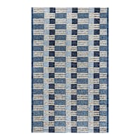 Tapestry Blue Gradient Washable Accent Rug W/Gel Latex Back 21X34