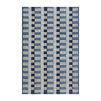 Tapestry Blue Gradient Washable Accent Rug W/Gel Latex Back 30X46