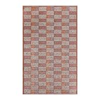 Red Gradient Tapestry Washable Accent Rug with Gel Latex Back, 21x34