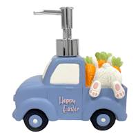 Homespun Easter Hoppy Easter Blue Truck Soap Dispenser
