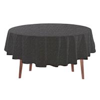 Round Black & Grey Mix Feast Tablecloth, 70"