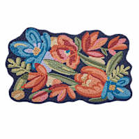 Summerton Floral Shaped Hook Tufted Accent Rug, 2x3