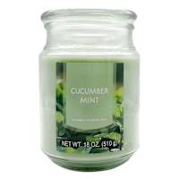 Cucumber Mint Scented Jar Candle, 18oz
