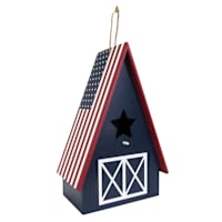 Wooden Patriotic Bird House, 14"