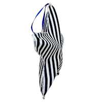 Homespun Patriotic Blue Striped Fabric Wrapped Star, 8.5"