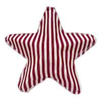 Homespun Patriotic Red Striped Fabric Wrapped Star, 8.5"