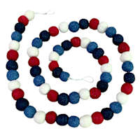Patriotic Felt Ball Garland