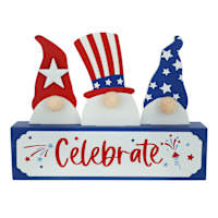 Sunny Club Patriotic Gnomes Table Sign, 10"