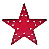 Homespun Patriotic LED Red Star, 23"