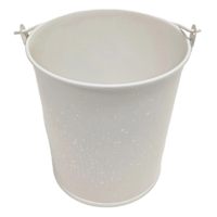 White Metal Bucket, 4"