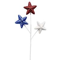 Patriotic Glitter Stars Stem Pick, 16.5"