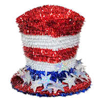 Patriotic Tinsel Uncle Sam Hat
