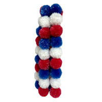 Red, White & Blue Pom Pom Garland