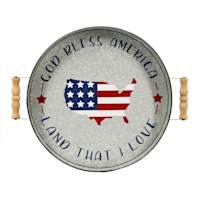God Bless America Metal Tray