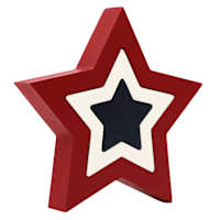 6in MDF star decor set