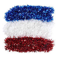 Red, White & Blue Tinsel Garland
