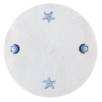 Marina White Embroidered Placemat, 15"