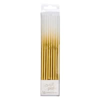 16-Count White & Gold Birthday Candles