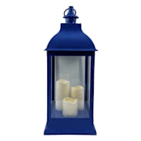 Blue LED Outdoor Lantern, 25"
