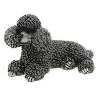 Poodle Outdoor Garden Statue, 16"