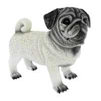 Pug Outdoor Garden Statue, 12"