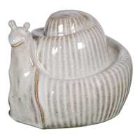 Honeybloom Snail Tabletop Outdoor Fountain, 8"