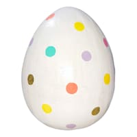 Bunny Brights Polka Dot Paper Mache Egg, 8"