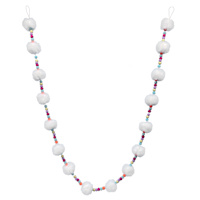 Bunny Brights White Pom-Pom Ball Garland, 72"