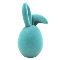 Bunny Brights Blue Flocked Bunny Head, 16"