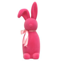 Bunny Brights Pink Flocked Standing Bunny, 16"