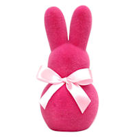 Bunny Brights Pink Flocked Bunny, 5.5"