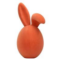 Bunny Brights Orange Flocked Easter Bunny Head, 16"