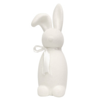 Bunny Brights White Flocked Standing Bunny, 16"