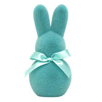 Bunny Brights Blue Flocked Bunny, 5.5"