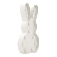 Bunny Brights LED White Metal Bunny, 10"