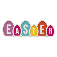 Bunny Brights Easter Egg Table Sign, 16"