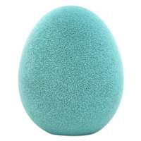 Bunny Brights Blue Flocked Easter Egg, 5.5"
