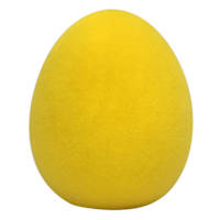 Bunny Brights Yellow Flocked Egg, 5.5"