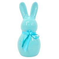 Bunny Brights Blue Ceramic Bunny, 12"
