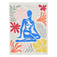 Floral Figure Canvas Wall Art, 12x16