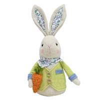 Homespun Easter Green Fabric Bunny, 9"