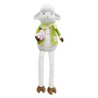 Homespun Easter Fabric Sheep Shelf Sitter, 23"